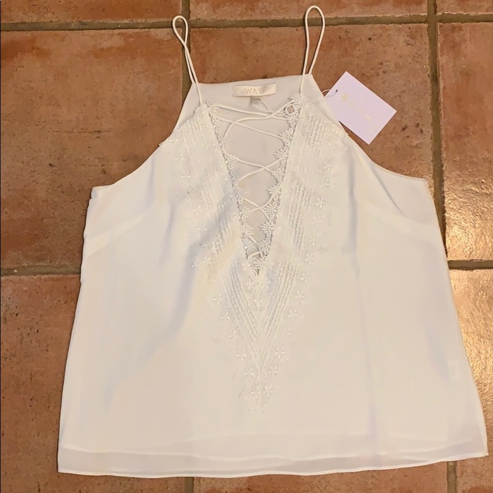 White lace camisole
